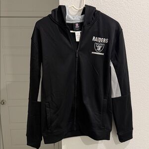 Kids Black and Gray Raiders Jacket size- youth